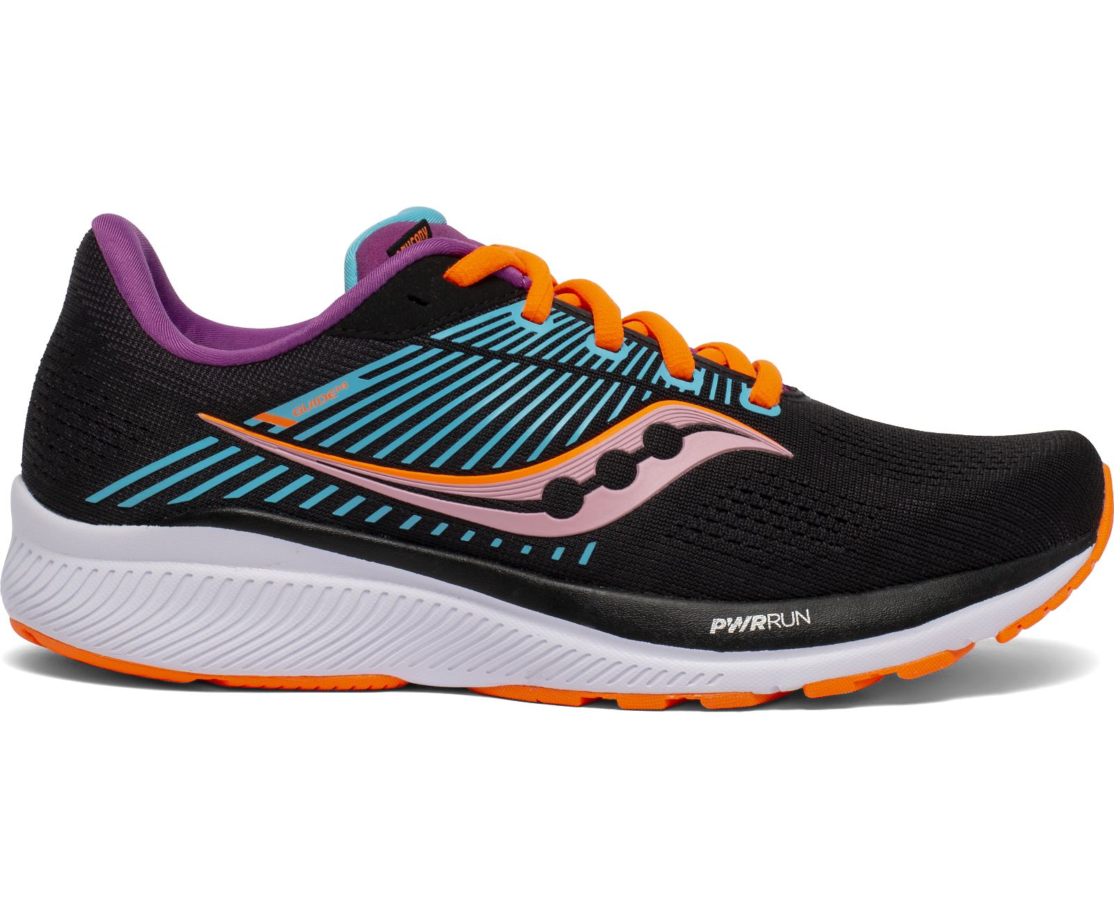 Saucony Guide 14 Women\'s Running Shoes Black / Orange | AU 144FDNM